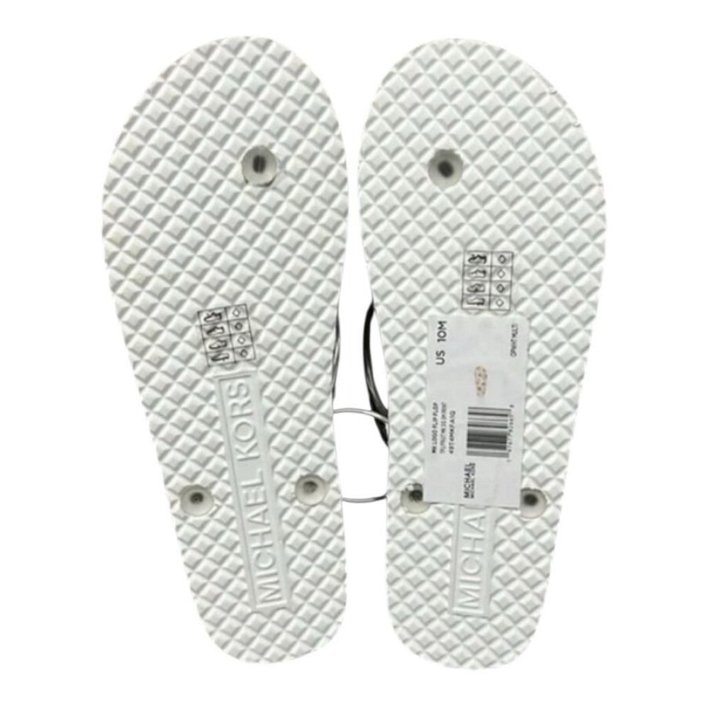 Michael Kors Signature White Lemon & Cherry Flip Flop Shoes - Picture 5 of 7